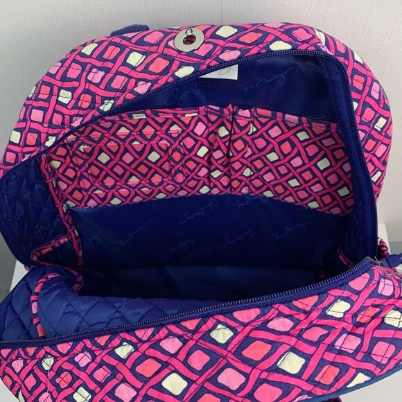 NWT Vera Bradley Campus Backpack Katalina Pink Diamond s back to school - Picture 8 of 11